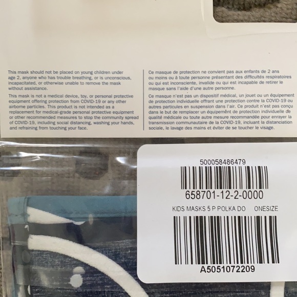 4 pack Old navy kid face mask polka dot 20 masks - Picture 5 of 8